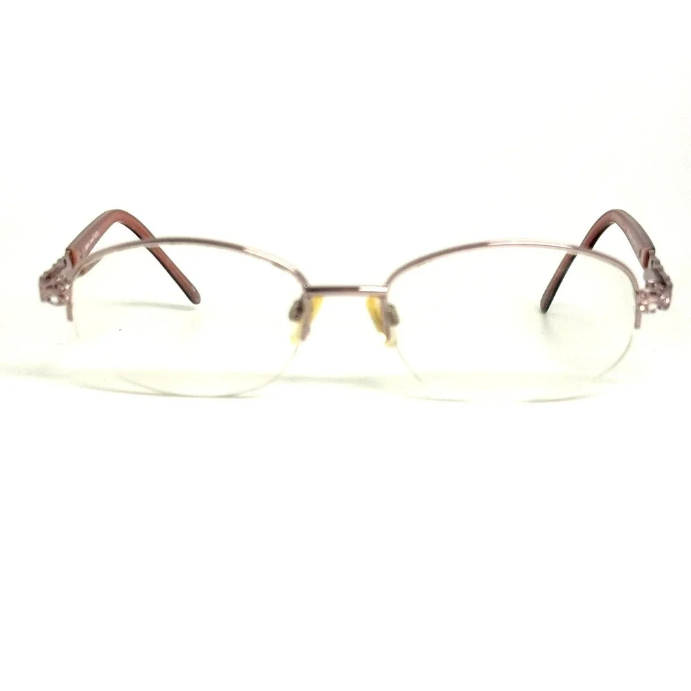 Sophia Loren Zyloware M259 Rose Gold Semi Rimless Oval Eyeglass Frames 54-18-135